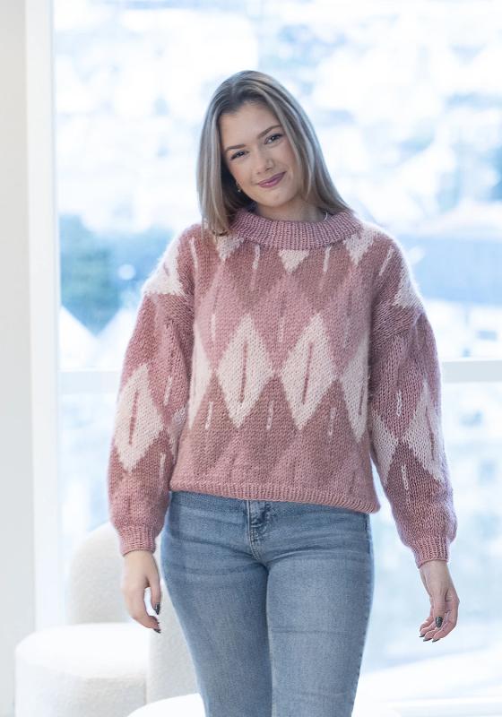 "Diamonds" Strikkekit - Viking Design 2305-6 - Alpaca Bris