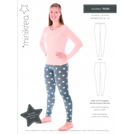 MiniKrea Snitmønster 70330 Leggings - Sy selv!