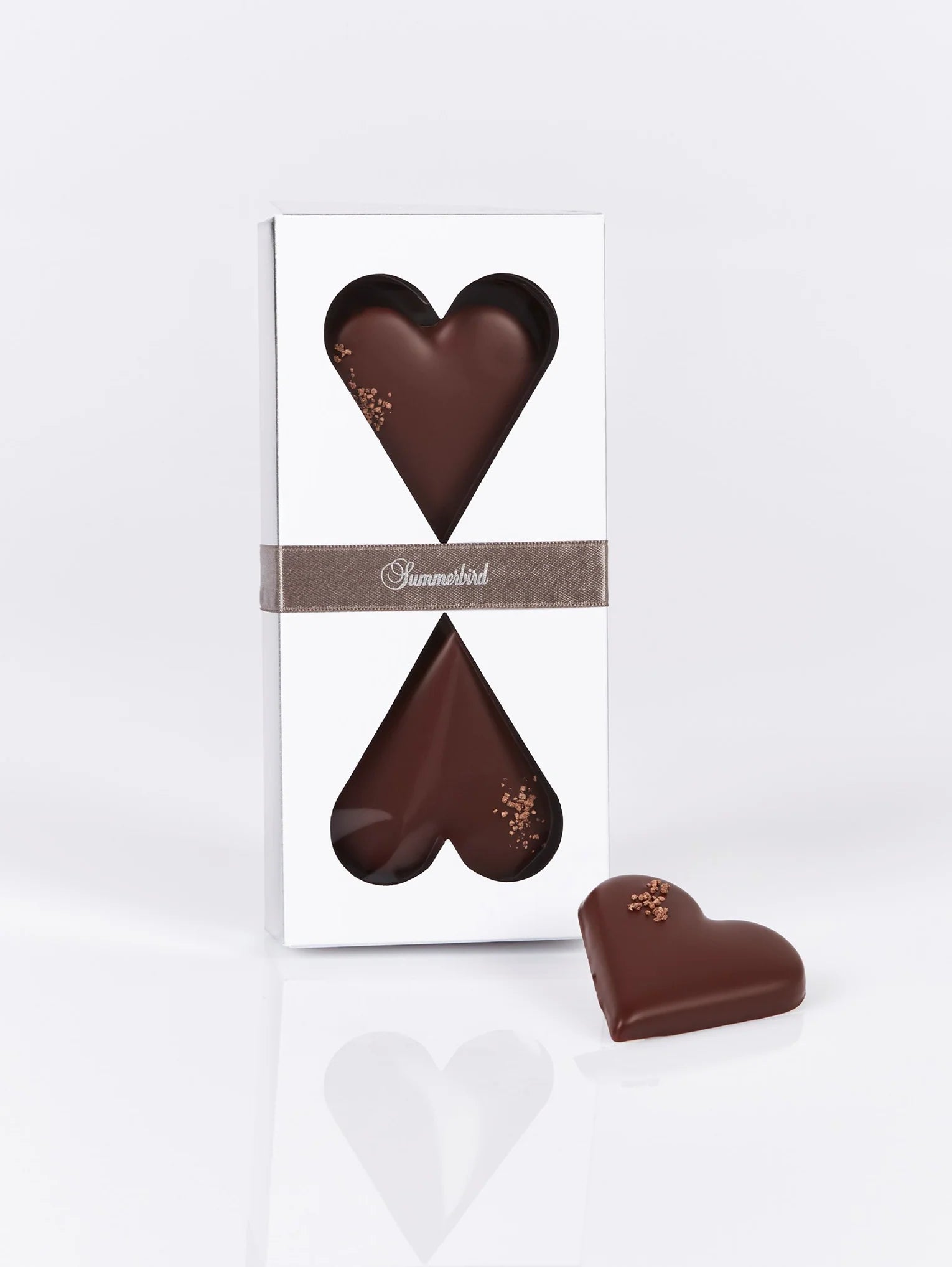 Mørk chokoladehjerter med marcipan - Hearts 2